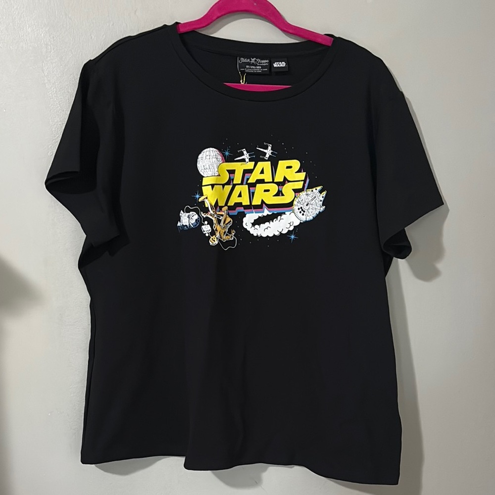 Black Star Wars Graphic Short Sleeve Tee